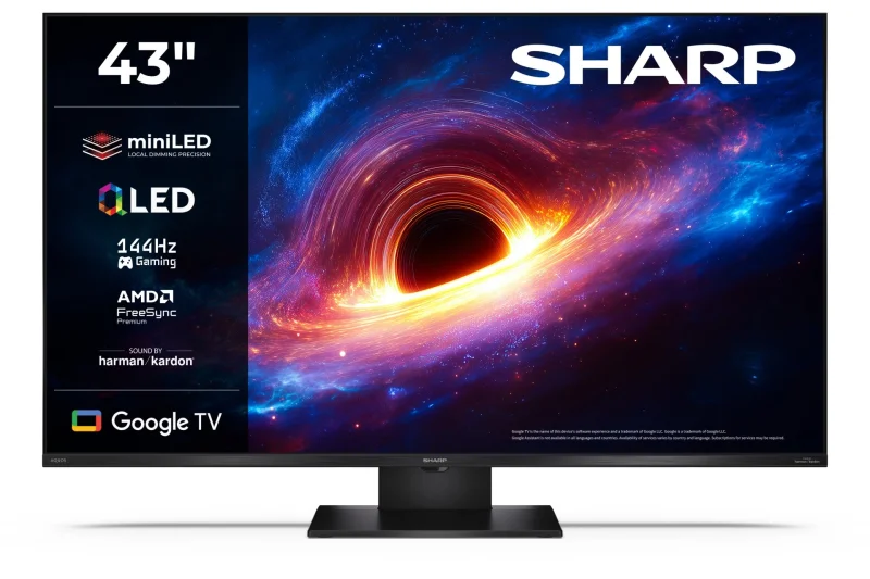 Телевизори 43” 4K Ultra HD 144Hz QLED MiniLED Google телевизор Sharp LC-43JT8265E