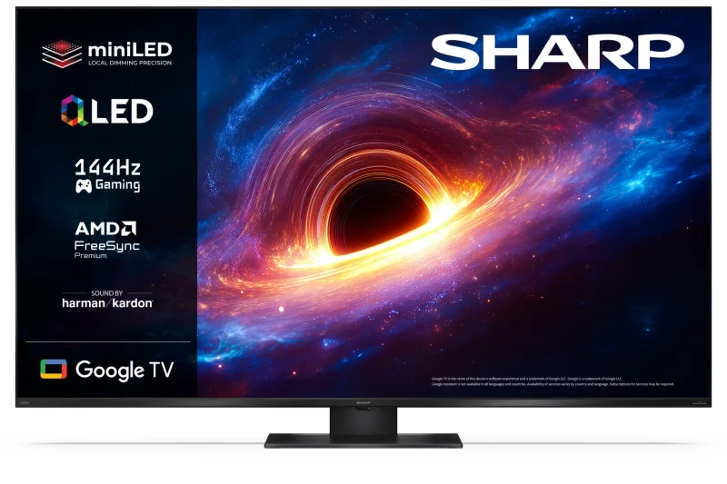 Телевизори 65” 4K Ultra HD 144Hz QLED MiniLED Google телевизор Sharp LC-65JT8265E