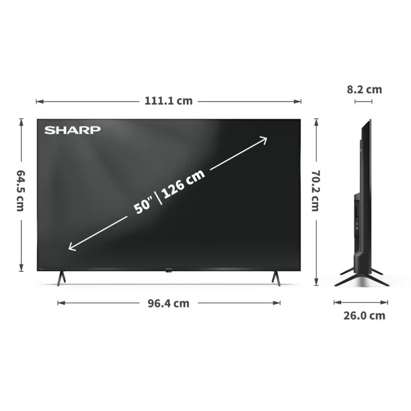 Телевизори 50” 4K Ultra HD LED Google телевизор Sharp LC-50HL4265E