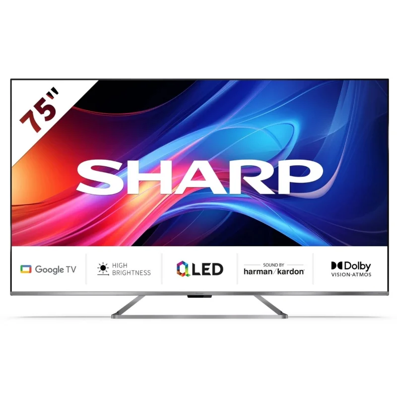 Телевизори 75” 4K Ultra HD QLED Google телевизор Sharp LC-75GP7265E